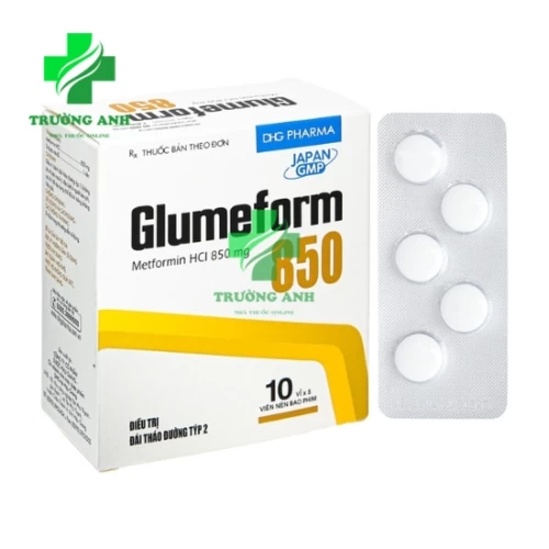 Glumeform 850 DHG - Điều trị bệnh đái tháo đường týp 2