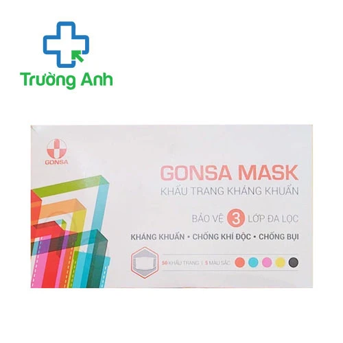 Gonsa Mask - Khẩu trang 3 lớp kháng khuẩn hiệu quả