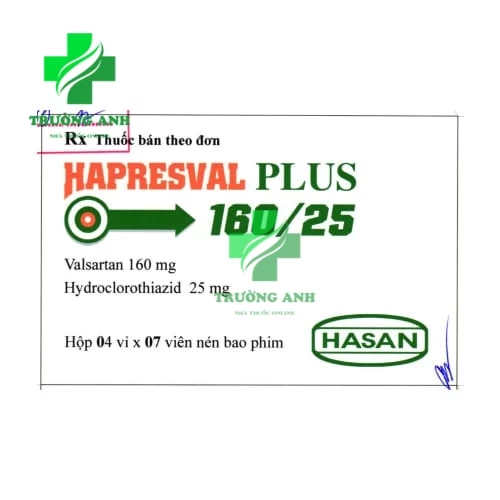 Hapresval plus 160/25 Hasan - Điều trị tăng huyết áp vô căn