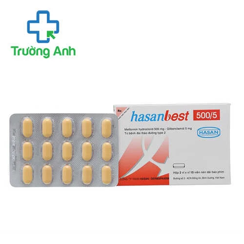 Hasanbest 500/5- Thuốc điều trị đái tháo đường tuýp 2 hiệu quả