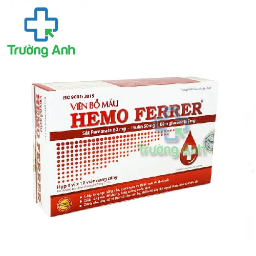 Hemo Ferrer - Sản phẩm hỗ trợ bổ sung sắt cho cơ thể