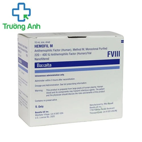 Hemofil M 400IU - Thuốc điều trị tăng thể tích máu hiệu quả của Baxalta