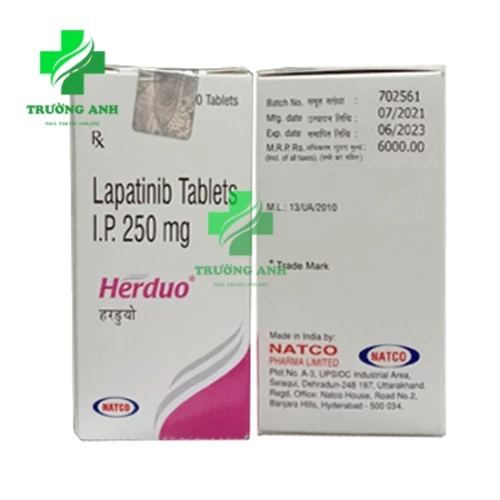 Herduo 250mg Natco - Thuốc điều trị ung thư vú của Ấn Độ