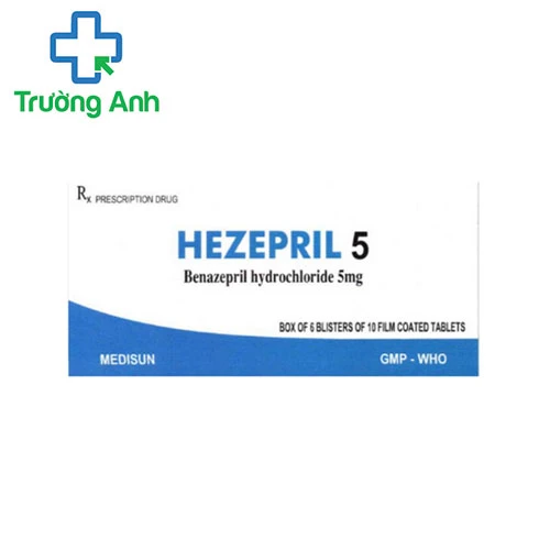 Hezepril 5 - Điều trị tăng huyết áp, suy tim của Medisun