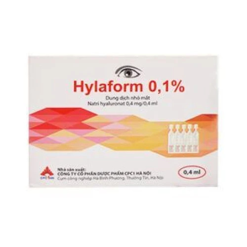 Hylaform 0,1% 0.4ml - Thuốc điều trị triệu chứng khô mắt hiệu quả