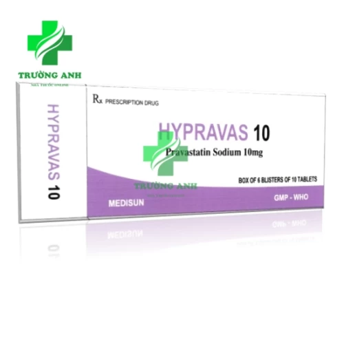 Hypravas 10 - Thuốc điều trị tăng cholesterol máu hiệu quả