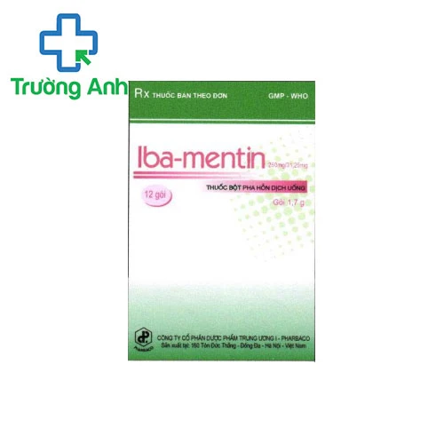 Iba-mentin 250mg/31,25mg - Thuốc điều trị nhiễm khuẩn của Pharbaco