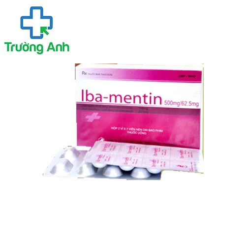 Iba-Mentin 500mg/62,5mg - Thuốc điều trị nhiễm khuẩn của Pharbaco
