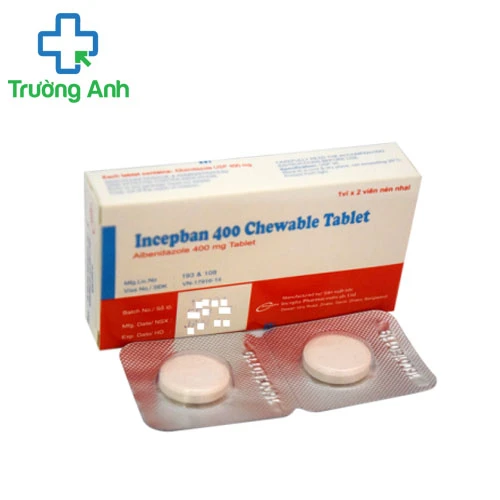 Incepban 400 chewable tablet - Thuốc tẩy diệt run sán hiệu quả