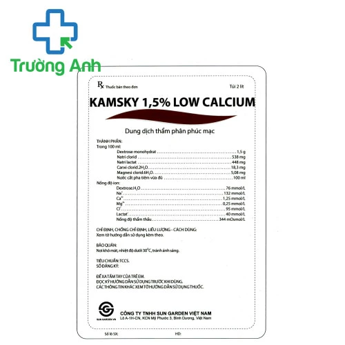 Kamsky 1,5% - Low Calcium - Thuốc điều trị bệnh nhân suy thận hiệu quả