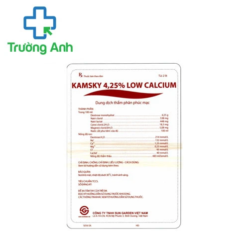 Kamsky 4,25% - Low Calcium - Thuốc điều trị bệnh nhân suy thân
