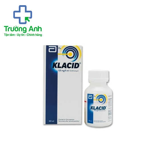 Klacid 125mg/5ml - Thuốc điều trị nhiễm trùng ở vi khuẩn nhạy cảm