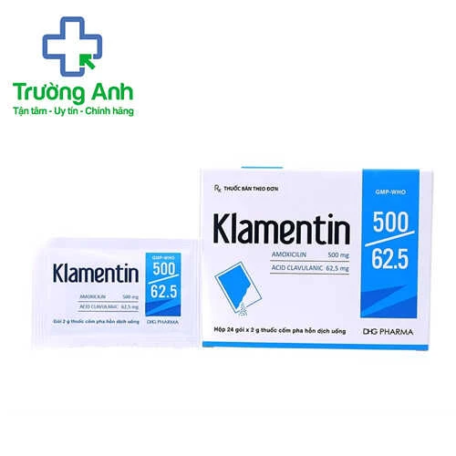 Klamentin 500/62.5 - Thuốc điều trị nhiễm khuẩn đường hô hấp trên và dưới