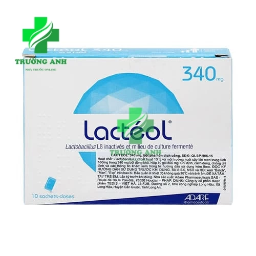 LACTEOL 340mg - Thuốc điều trị tiêu chảy hiệu quả của Pháp