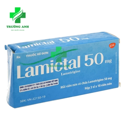 Lamictal 50mg GSK - Thuốc điều trị động kinh, rối loạn lưỡng cực