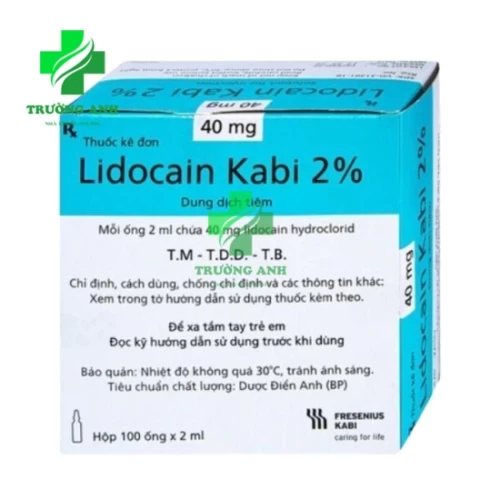 Lidocain Kabi 2% 2ml - Thuốc gây mê, tê bề mặt hiệu quả