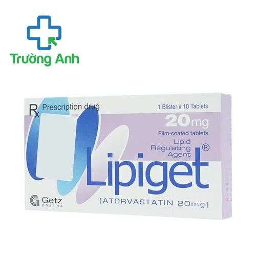 Lipiget 20mg Getz Pharma - Thuốc điều trị tăng cholesterol