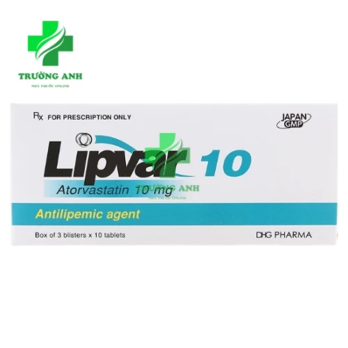 Lipvar 10 - Thuốc làm giảm nồng độ cholesterol toàn phần