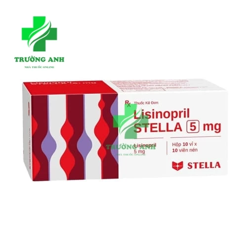 Lisinopril Stella 5mg - Viên nén điều trị tăng huyết áp và suy tim 