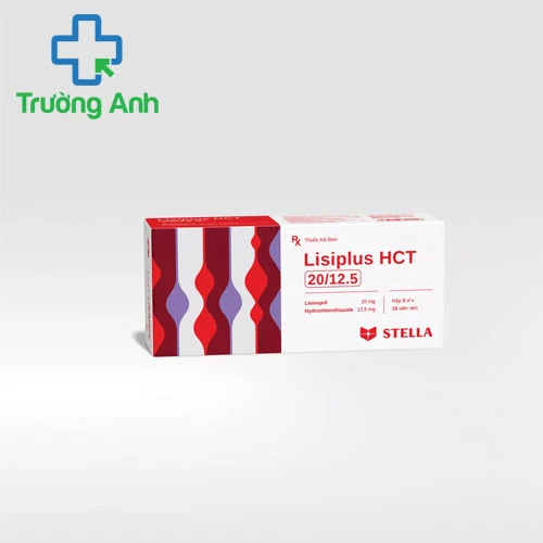 Lisiplus HCT 20/12.5 - Thuốc điều trị tăng huyết áp nguyên phát
