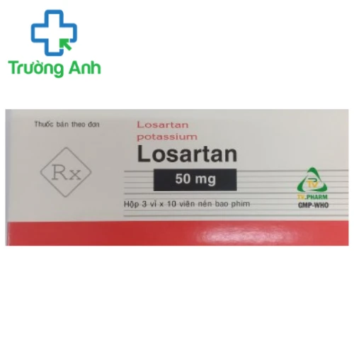 Losartan 50mg TV Pharm - Thuốc điều trị tăng huyết áp hiệu quả 