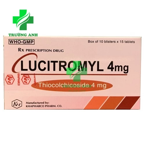 Lucitromyl 4mg Khapharco - Hỗ trợ điều trị đau do co cứng cơ