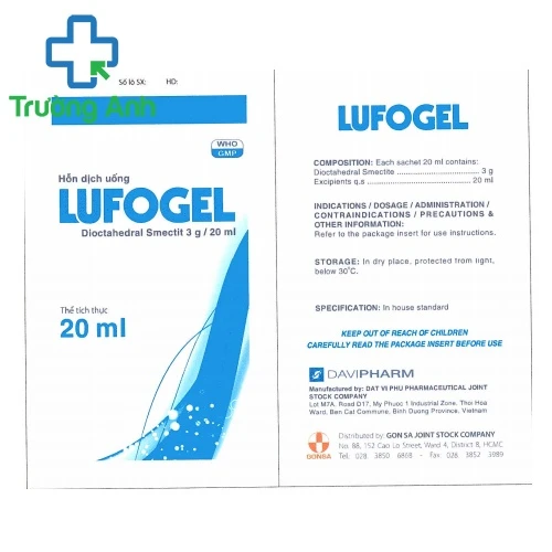 LUFOGEL - Thuốc điều trị tiêu chảy cấp và mãn tính hiệu quả