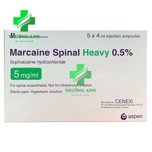 Marcaine Spinal Heavy Inj 0.5% 4ml - Thuốc gây tê tủy sống hiệu quả