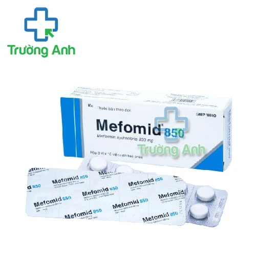 Mefomid 850 Bidiphar - Thuốc iều trị bệnh đái tháo đường