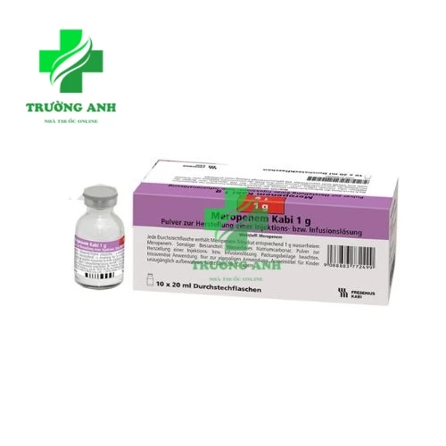 Meropenem Kabi 1g - Thuốc điều trị bệnh do nhiễm khuẩn của Ý