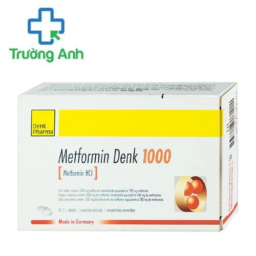 Metformin Denk 1000 - Thuốc điều trị đái tháo đường của Đức