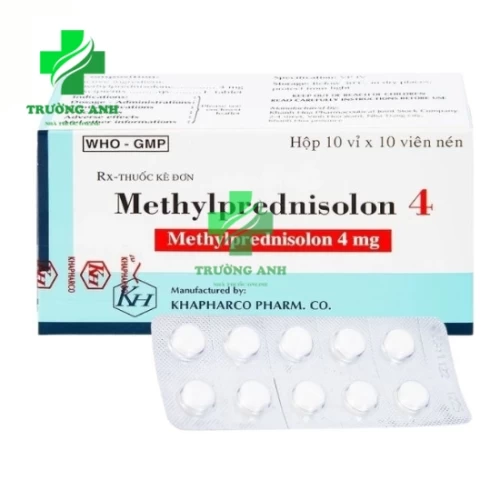 Methylprednisolon 4 Khapharco - Thuốc chống viêm, điều trị dị ứng