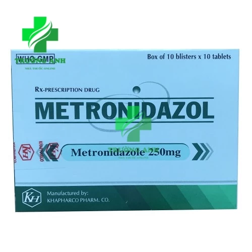 Metronidazol 250mg Khapharco - Thuốc điều trị nhiễm khuẩn (5 hộp)