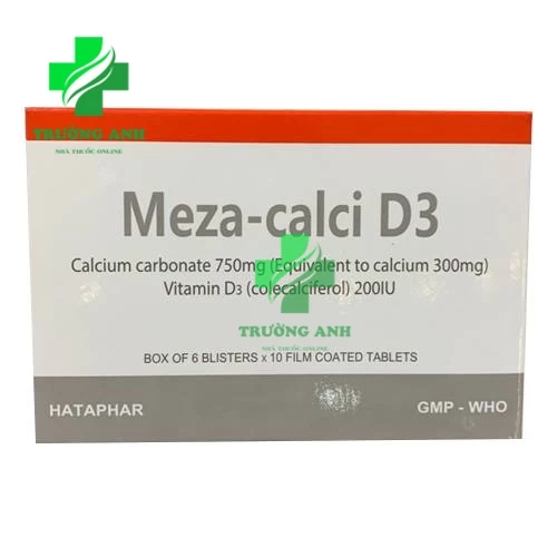 Meza-Calci D3 - Thuốc bổ sung calci và vitamin D3 hiệu quả