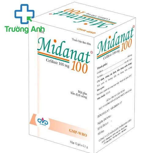 Midanat 100 - Thuốc điều trị nhiễm khuẩn nhẹ đến vừa