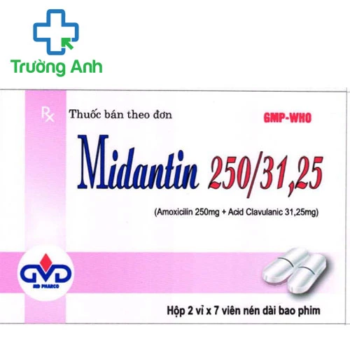 Midantin 250/31,25 (Viên nén) - Thuốc điều trị nhiễm khuẩn hiệu quả