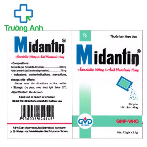 Midantin 300/75 - Thuốc điều trị nhiễm khuẩn hiệu quả của MD pharco