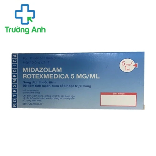 Midazolam 5mg/ml - Thuốc dẫn mê, duy trì mê hiệu quả