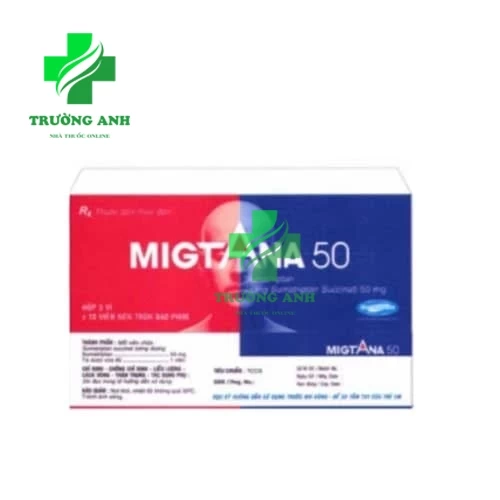 Migtana 50 - Điều trị bệnh đau nửa đầu cấp tính