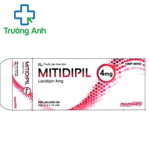 Mitidipil 4mg - Thuốc điều trị cao huyết áp của Phapharco