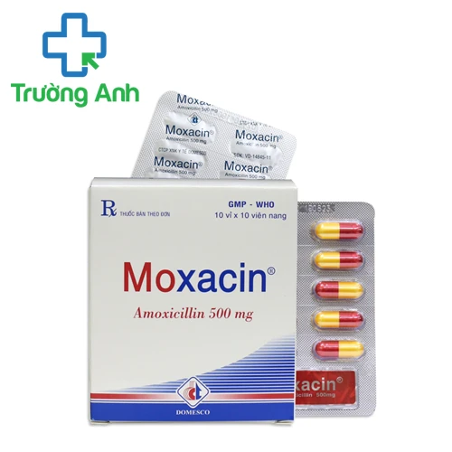 Moxacin 500mg (viên đỏ-vàng) - Thuốc trị nhiễm khuẩn của Domesco 
