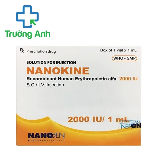 Nanokine 2000 IU/1ml - Thuốc điều trị thiếu máu của Nanogen