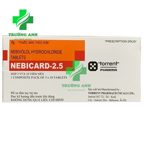 Nebicard -2.5 Torrent - Điều trị tăng huyết áp, suy tim hiệu quả