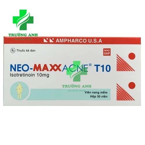 Neo-Maxxacne T 10 Ampharco USA - Điều trị mụn trứng cá nặng