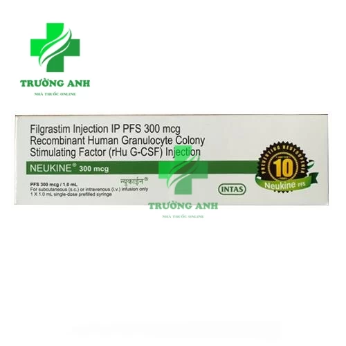 Neukine 300mcg Intas - Thuốc phòng ngừa nhiễm trùng sau hóa trị