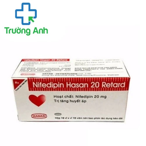 Nifedipin Hasan 20 Retard- Thuốc điều trị tăng huyết áp hiệu quả