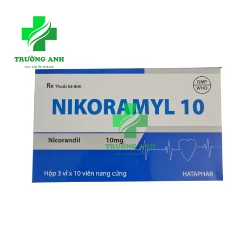 Nikoramyl 10 - Ngăn ngừa và điều trị cơn đau thắt ngực ổn định