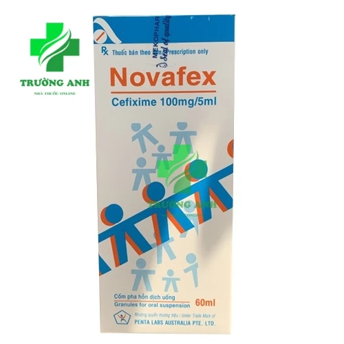 Novafex 100mg/5ml - Thuốc điều trị viêm họng và amidan, viêm phổi