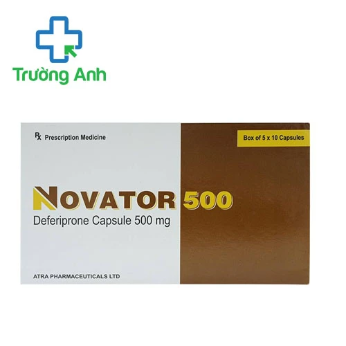Novator 500mg Atra Pharma - Thuốc điều trị quá liều sắt hiệu quả