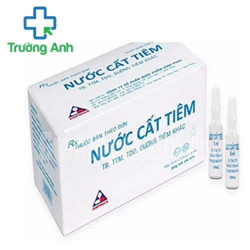 Nước cất tiêm 5ml Vinphaco - Dùng hòa tan các thuốc tiêm dạng bột hay pha loãng